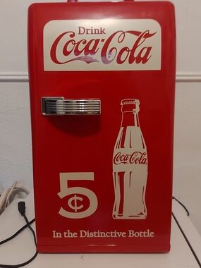 Coca Cola Red Mini Fridge - Retro Beverage Cooler